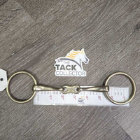 Thin Light French Link Loose Ring Bit, flat center bar *gc, clean, scuffs, rubs, chews, scratches, stains
