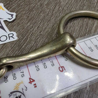 Thin Light French Link Loose Ring Bit, flat center bar *gc, clean, scuffs, rubs, chews, scratches, stains
