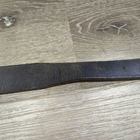Flat Breastplate, 2x straps, snaps *gc, older, clean, residue rubs, creases, mnr dirt, hair, slice
