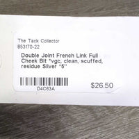 Double Joint French Link Full Cheek Bit *vgc, clean, scuffed, residue
