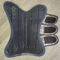 Tall Front & Hind Shipping Boots, tags *like new?, dust, shavings, dirty velcro, older

