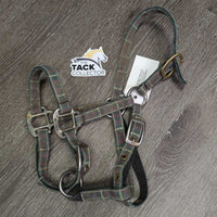 Thick Nylon Halter, 2x adj *gc/fair, dirty, rubs, faded, scrapes, rough, creases, older, v.stiff
