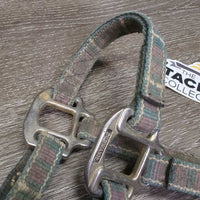 Thick Nylon Halter, 2x adj *gc/fair, dirty, rubs, faded, scrapes, rough, creases, older, v.stiff
