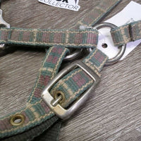 Thick Nylon Halter, 2x adj *gc/fair, dirty, rubs, faded, scrapes, rough, creases, older, v.stiff
