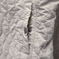 Light Quilt Vest, Zipper *gc, puckers, loose piping edge, older
