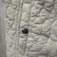 Light Quilt Vest, Zipper *gc, puckers, loose piping edge, older
