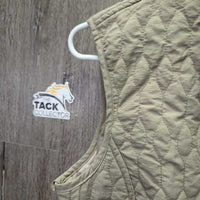 Light Quilt Vest, Zipper *gc, puckers, loose piping edge, older
