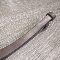 Leather Chin Strap, 3 Leather Keepers *gc, stiff, rubs, creases, cracks & dings
