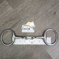French Link Eggbutt Bit, flat center bar *gc, v.dirty, stains, scratches
