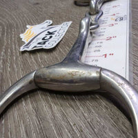 French Link Eggbutt Bit, flat center bar *gc, v.dirty, stains, scratches

