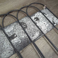 12 Metal Push In Arena Letters, box *gc, v.faded, rubs, scrapes, stains, rust, ribbon, LETTERS: v.peeled & missing
