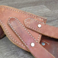 Leather Cribbing Collar *gc/fair, clean, scrapes, chewed, scratches, mnr dirt?residue
