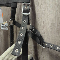 Nylon Web & Fleece Lungeing Cavesson *gc, hairy, clumpy, oxidized, rubs
