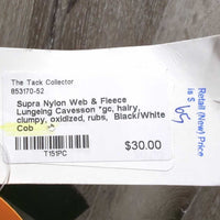 Nylon Web & Fleece Lungeing Cavesson *gc, hairy, clumpy, oxidized, rubs
