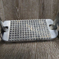 Wide Base Aluminum Stirrup Irons *vgc, clean, scratches, rubs, oxidized, stains, mnr rust
