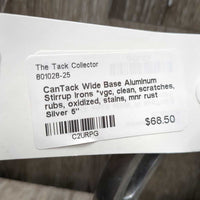 Wide Base Aluminum Stirrup Irons *vgc, clean, scratches, rubs, oxidized, stains, mnr rust
