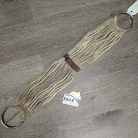 15 Cotton String Cinch, 2x D Rings *gc/fair, rusty, stains, dirt, hair, older
