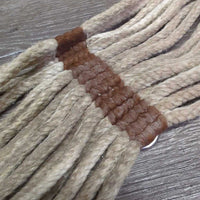 15 Cotton String Cinch, 2x D Rings *gc/fair, rusty, stains, dirt, hair, older
