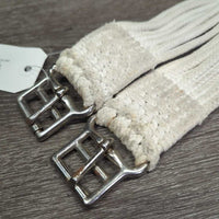 Cotton String Girth, Roller Buckles *gc, rubs, clean, stains, dingy, rusty, older
