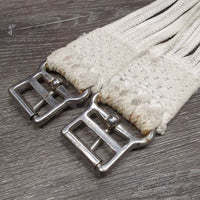Cotton String Girth, Roller Buckles *gc, rubs, clean, stains, dingy, rusty, older
