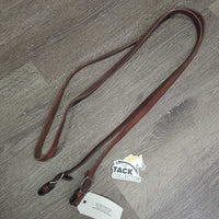 Narrow Leather Loop Barrel - Roper Rein, 2 Keepers & Conway Buckles *gc, stiff & dry spots, older, stains, edge rubs
