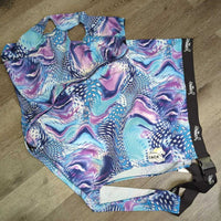Full Face Lycra Slinky, Zipper, Buckle *xc/vgc, clean, mnr rubs, snags & pills, threads
