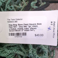 Slow Feed Square Bale Hay Net - Day Net *gc, clean, v.faded, stains, rubs, chews
