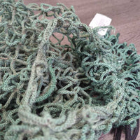 Slow Feed Hay Net - Day Bag *gc/fair, clean, baler twine repair, faded, stains, fray, rips, lg holes
