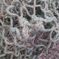 Slow Feed Hay Net - Day Bag *gc/fair, clean, baler twine repair, faded, stains, fray, rips, lg holes
