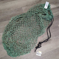 Slow Feed Hay Net - Day Bag *gc/fair, clean, baler twine repair, faded, stains, fray, rips, lg holes
