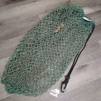 Slow Feed Hay Net - Day Bag *gc, clean, baler twine repair, faded, stains, fray, tears
