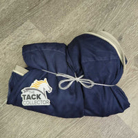 Nylon Show Scrim Sheet, piping, deco tail, lthr buckle, bag *vgc, mnr hair, dirt/residue, threads
