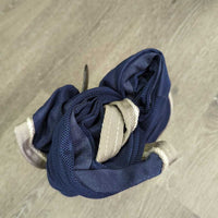 Nylon Show Scrim Sheet, piping, deco tail, lthr buckle, bag *vgc, mnr hair, dirt/residue, threads

