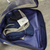 Nylon Show Scrim Sheet, piping, deco tail, lthr buckle, bag *vgc, mnr hair, dirt/residue, threads
