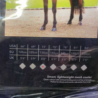 Nylon Show Scrim Sheet, piping, deco tail, lthr buckle, bag *vgc, mnr hair, dirt/residue, threads
