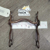 LS Curved Med Port Western Curb Bit, Trim *fair, BENT, oxidized, NOT For USE??
