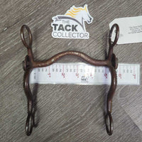 LS Curved Med Port Western Curb Bit, Trim *fair, BENT, oxidized, NOT For USE??
