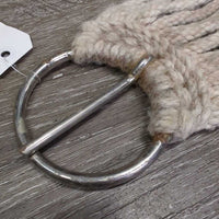 15 Cotton String Cinch, 2x D Rings *gc, dirty, stains, dingy, hairy
