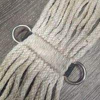 15 Cotton String Cinch, 2x D Rings *gc, dirty, stains, dingy, hairy
