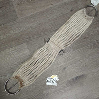15 Cotton String Cinch, 2x D Rings *gc, dirty, stains, dingy, hairy

