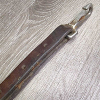 Leather Breastcollar, Tooled Floweres *gc, clena, older, rust, stains, Missing conchos, scratches, rubs
