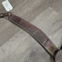 Leather Breastcollar, Tooled Floweres *gc, clena, older, rust, stains, Missing conchos, scratches, rubs
