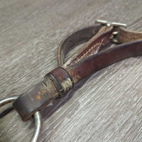 Leather Breastcollar, Tooled Floweres *gc, clena, older, rust, stains, Missing conchos, scratches, rubs
