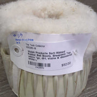Soft Ribbed Rubber Bell Boots, Sheepskin Top, velcro *gc, dirt, stains & discolored
