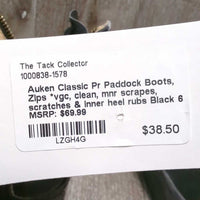 Pr Paddock Boots, Zips *vgc, clean, mnr scrapes, scratches & inner heel rubs
