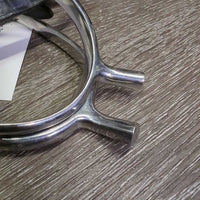 POW Spurs, Narrow Leather Spur Straps *vgc, clean, scratches, rubs, 1 Strap: mismatched?, thick stiff, dry, scraped straps
