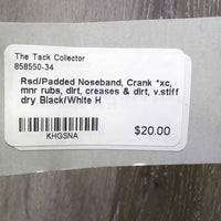 Rsd/Padded Noseband, Crank *xc, mnr rubs, dirt, creases & dirt, v.stiff, dry
