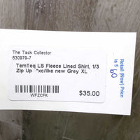 LS Fleece Lined Shirt, 1/3 Zip Up *xc/like new
