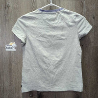 JUNIORS SS Cotton TShirt *gc, cracking logos, mnr stains, rubs & pills
