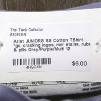 JUNIORS SS Cotton TShirt *gc, cracking logos, mnr stains, rubs & pills
